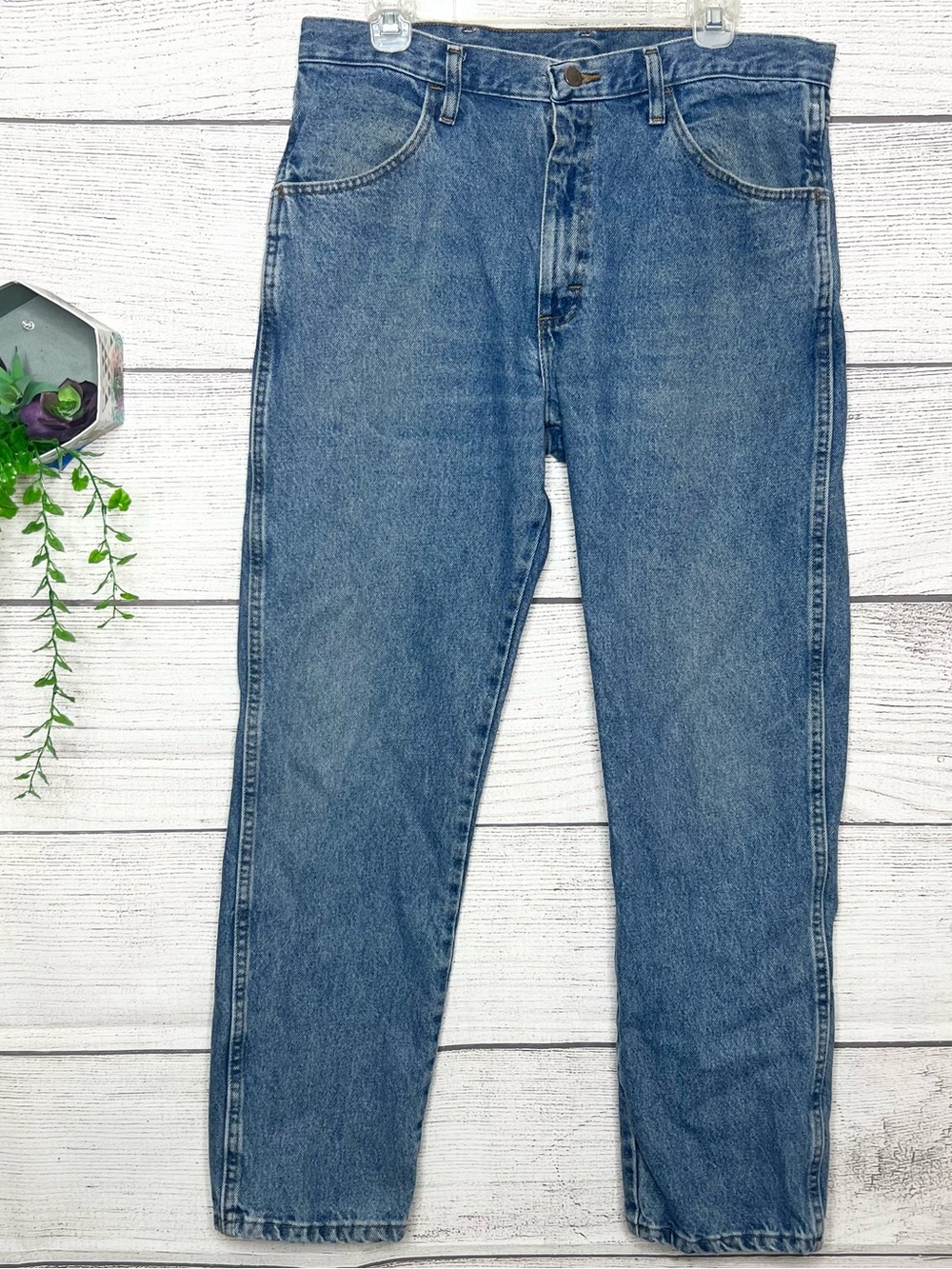 Rustler Vintage Classic Men's Blue Denim Jeans Size 34 X 30